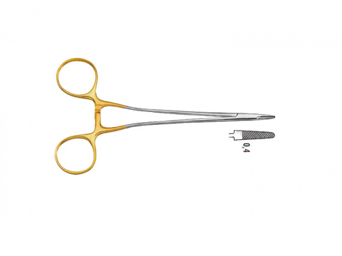 картинка 8232 Иглодержатель прямой Dalicate, 150 мм, Orange 