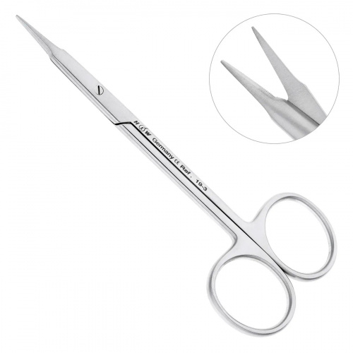 картинка 19-3, 19-4 Ножницы хирургические Stevens, 11,5 см, HLW Dental 