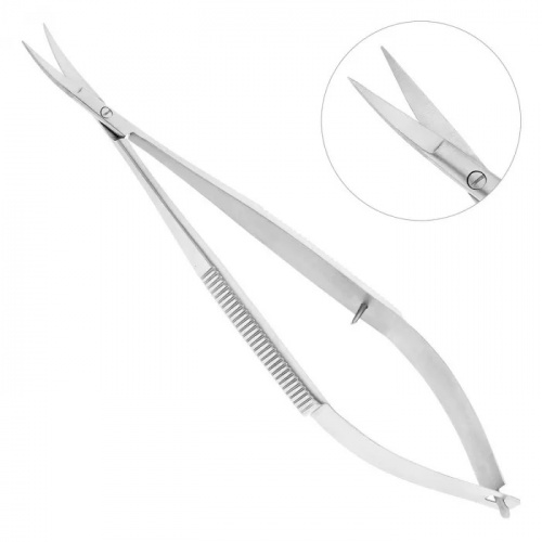 картинка 19-23 Ножницы хирургические изогнутые Castroviejo, 14 см, HLW Dental 