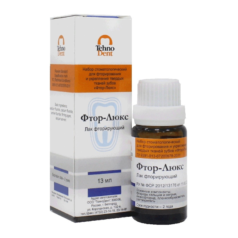 картинка Лак фторирующий  СМ флюор/SM Fluor(Фтор Люкс) (13 мл), TehnoDent 