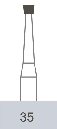 картинка Бор ТВС оперативный 35 RA, обратный конус (10 шт.), Prima Dental Group 