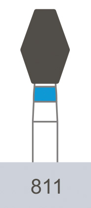 картинка Бор алмазный 811-032 M, EX-11M ромбовидный (5 шт.), Prima Dental Group 