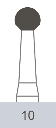 картинка Бор ТВС оперативный 10 HP, шаровидный (5 шт.), Prima Dental Group 