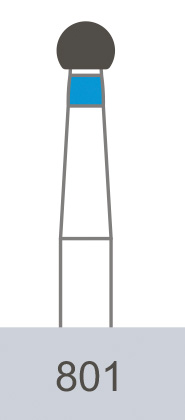 картинка Бор алмазный 801-018, BR-31 шаровидный (5 шт.), Prima Dental Group 