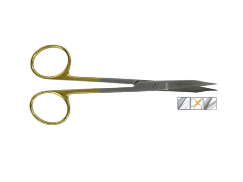 картинка 8041, 8042 Ножницы хирургические Goldman-Fox зубчатые, 130 мм, Orange 