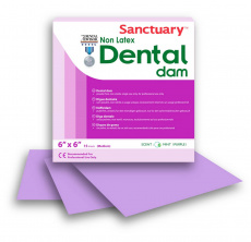 картинка Листы для коффердама безлатексные Dental Dam, Sanctuary SDN BHD Health (15шт/уп) 