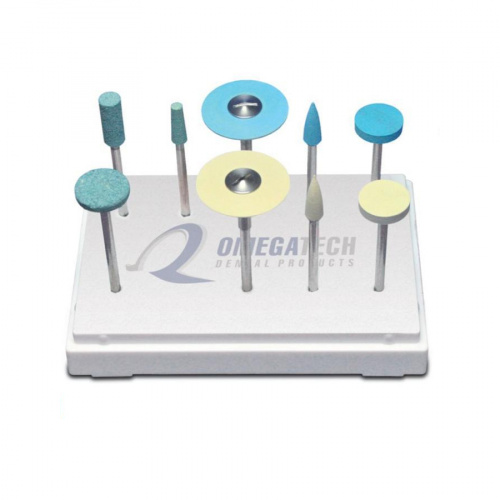 картинка Набор полиров для циркония и оксида алюминия Зиркополиш Сет - Zirkopolish Set, 52840 (9шт), Omegatech 