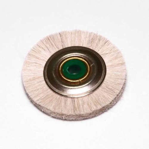 картинка Щётка для шлифмотора SHS158W натуральная, белая, мягкая (d=42мм), Sheshan Songjiang Brush 