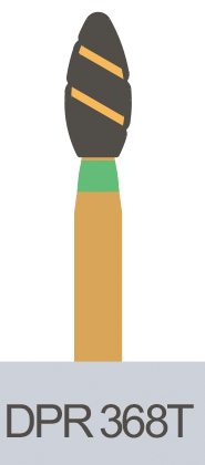 картинка Боры алмазные Predator Turbo Diamonds 368T-023 FG (5 шт.), Prima Dental Group 