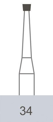 картинка Бор ТВС оперативный 34 FG, обратный конус (10 шт.), Prima Dental Group 