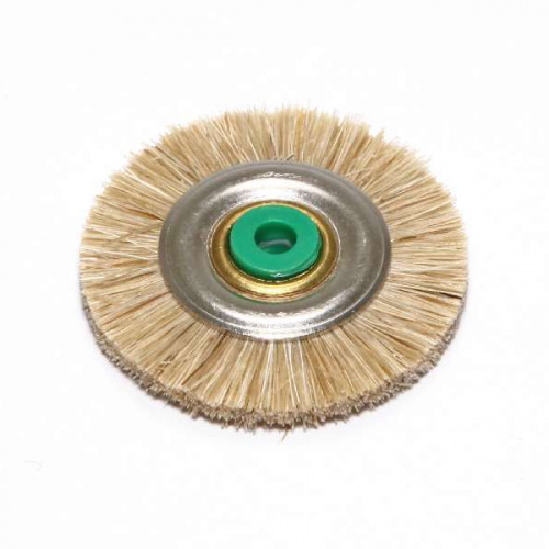 картинка Щётка для шлифмотора SHH158W натуральная, белая, жесткая (d=42мм), Sheshan Songjiang Brush 