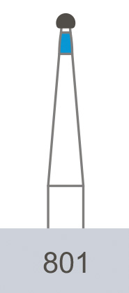 картинка Бор алмазный 801-008, BR-49 шаровидный (5 шт.), Prima Dental Group 
