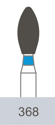 картинка Бор алмазный 368-023, пламевидный (5 шт.), Prima Dental Group 