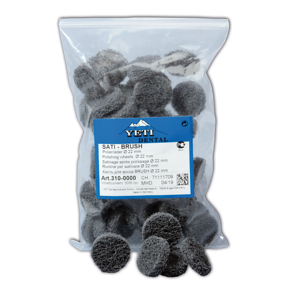 картинка Диски полировочные, мягкие SATI BRUSH, Yeti (50 шт) 