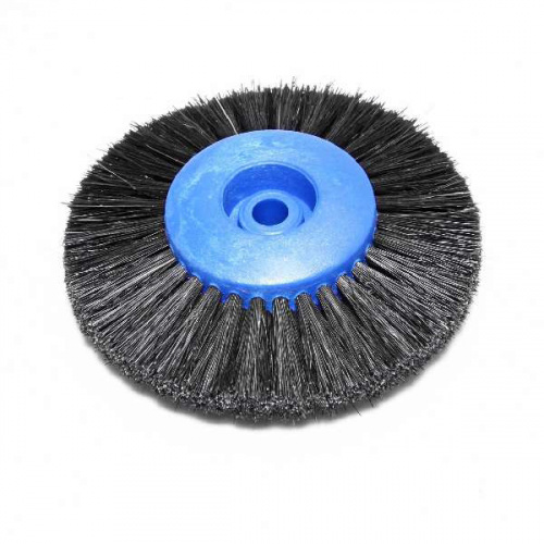 картинка Щётка для шлифмотора 4V80HBC Blue натуральная, черная, жёсткая (d=80мм), Sheshan Songjiang Brush 
