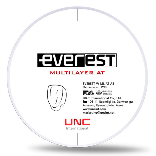 картинка Циркониевые диски Эверест Мультилайер АТ - Everest Multilayer AT (98х22мм), UNC Inc 