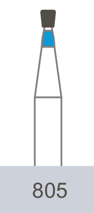 картинка Бор алмазный 805-006 M, обратный конус (5 шт.), Prima Dental Group 