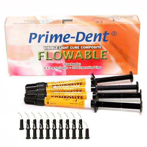 картинка Прайм-Дент Флоу - Prime-Dent Flowable (набор - ассорти), Prime Dental (4шпр х 2гр) 