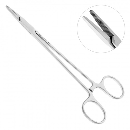 картинка 20-12 Иглодержатель хирургический Mayo-Hegar, 16 см, HLW Dental 