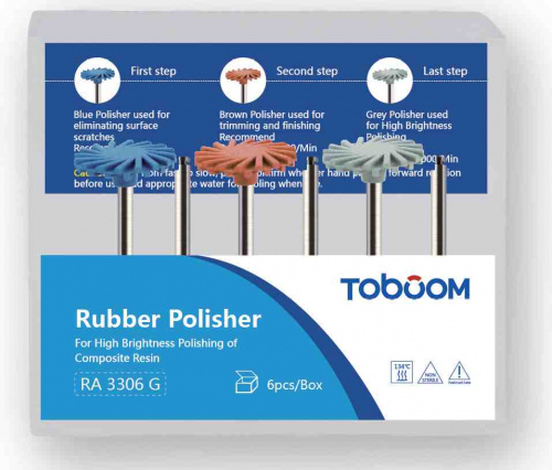 картинка Набор для полировки композита RA3306G, Toboom (6шт) 