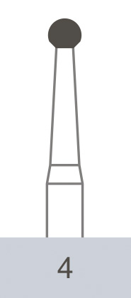 картинка Бор ТВС оперативный 4 FG, шаровидный (10 шт.), Prima Dental Group 