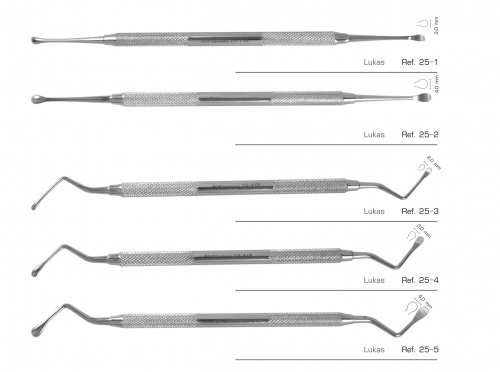картинка Ложка кюретажная Лукаса (Lukas), HLW Dental 