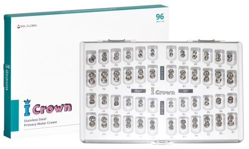 картинка Набор коронок детскийх I Crown Half Kit из нержавеющей стали (48шт), Seil Global 