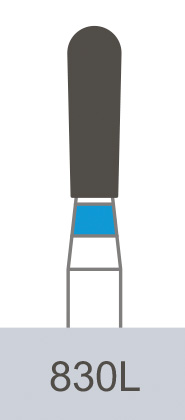 картинка Бор алмазный 830L-016 M, грушевидный (5 шт.), Prima Dental Group 