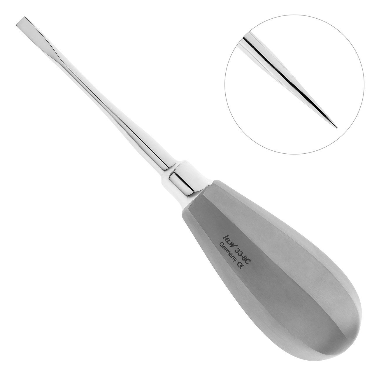 картинка 30-8C Элеватор прямой коронковый, HLW Dental 