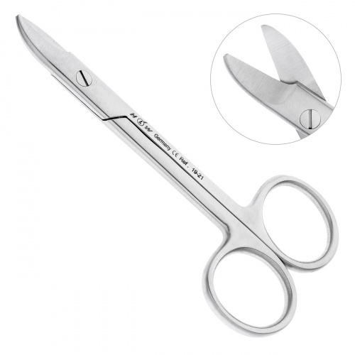 картинка 19-21 Ножницы хирургические коронковые изогнутые, 10 см, HLW Dental 