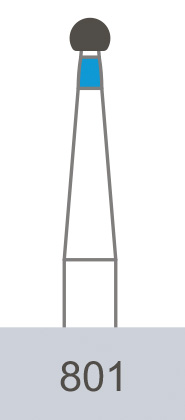 картинка Бор алмазный 801-012, BR-46 шаровидный (5 шт.), Prima Dental Group 