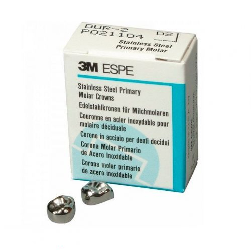 картинка Коронки из нержавеющей стали Stainless Steel Crowns для временных зубов, размер 4, 3M ESPE (2шт) 