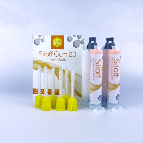 картинка Десневая маска Силоф 20 Супер Эластик - Siloff  20 Super Elastic, КрасТехноМед (2х50мл) 