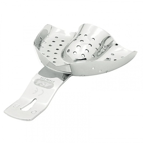 картинка Ложка слепочная с перфорацией с бортиками (1шт), Asa Dental 