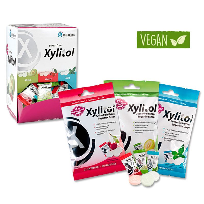 картинка Леденцы Ксилитол Дропс - Xylitol drops, Miradent 