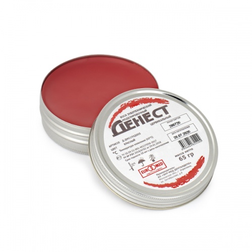 картинка Воск зуботехнический Денест, моделировочный, цервикальный, красный, Д-ДМ119ХД805, ЭУР-МЕД (65 г) 