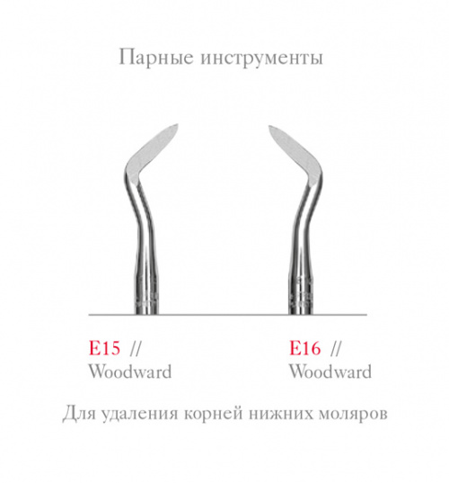 картинка E15, E16 Элеваторы Woodward парные, Hu-Friedy 