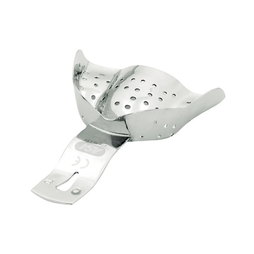 картинка Ложка слепочная с перфорацией с бортиками для частично беззубых челюстей (1шт), Asa Dental 