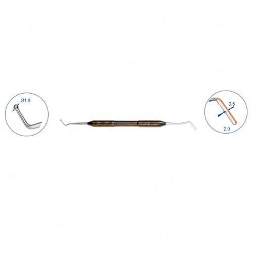 картинка Штопфер шарообразный изогнутый - гладилка (ручка титановая), ТОР ВМ (1шт) 