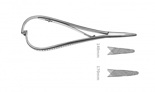 картинка 8251-8255 Иглодержатели прямые Mathieu, Orange 