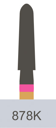 картинка Боры алмазные Predator Zirconia PZ878K-021 FG (5 шт.), Prima Dental Group 