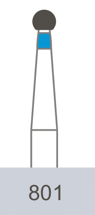 картинка Бор алмазный 801-014, BR-41 шаровидный (5 шт.), Prima Dental Group 