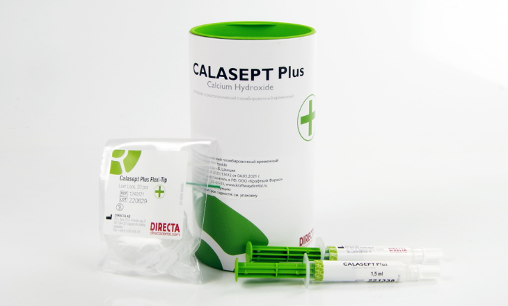 картинка Каласепт Плюс - CALASEPT Plus Calcium Hydroxide, Directa AB (1,5 мл) 