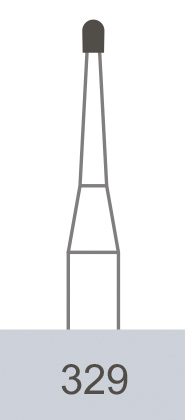 картинка Бор ТВС оперативный 329 FG, грушевидный (10 шт.), Prima Dental Group 