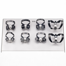 картинка Комплект Раббер Дам 129-S08 TiAlN, 8 креплений, Medenta Instrumets Co 