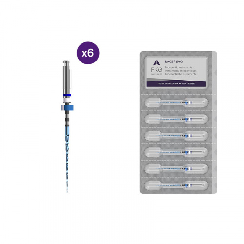 картинка Рэйс ЭВО Ни-Ти 6% - RaCe EVO Ni-Ti 6% (6шт), FKG Dentaire SA 