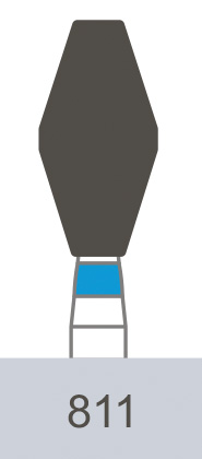 картинка Бор алмазный 811-035 M, EX-12M ромбовидный (5 шт.), Prima Dental Group 