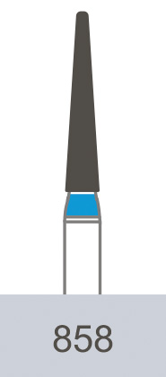 картинка Бор алмазный 858-014, TC-21, игловидный (5 шт.), Prima Dental Group 