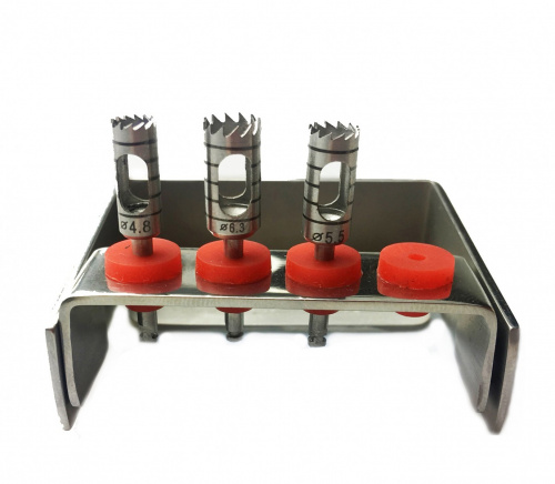 картинка 4002 Набор трепанов, 3 шт., Orange 