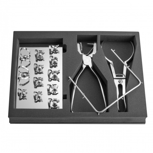 картинка Набор для коффердама Technic Set (12 кламп + 4 инстр.), Dentech Corporation 